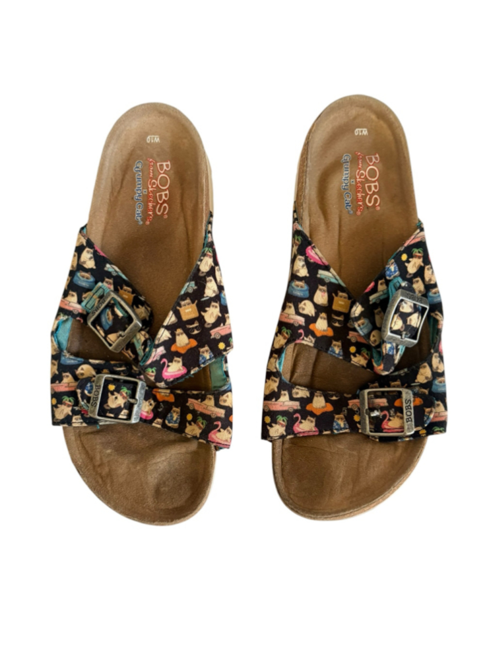 BOBS from Skechers Grumpy Cat Bohemian Slide Sandals Size 10W